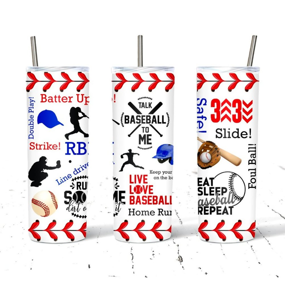 Baseball Collage 20 oz Stainless Steel Tumbler